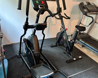 Outstanding Collection of Work Out Equipment Including a Nautilus E618 Elliptical that is fully loaded with dozens of training programs, Bluetooth connectivity and free app-based tracking tools