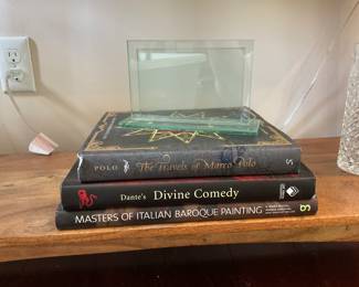 A Selection of Wonderful Coffee Table Books Available Including "The Travels of Marco Polo" by Marco Polo, Dante's "Diving Comedy" and Masters of Italian Baroque Painting.
