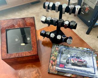 Fabulous Collection of Watches, Coffee Books and Automatic Watch Winder Available.