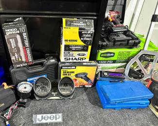 Detailed View of the Amazing Accessories Available including a GreenWorks Electric Pressure Washer, Noco Battery Charger, Soldering Kit and More!