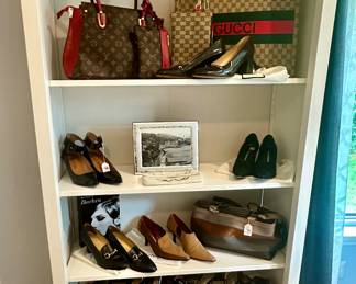 Great White BookShelf with Adjustable Shelves (35"W x 14.5" d x 78"H) Filled with Fabulous Accessories.