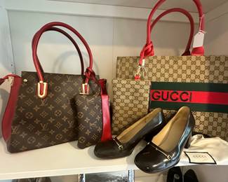 Fabulous Louis Vuitton and Gucci Bags (Not Authenticated).