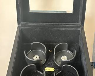 Interior View of the Burlwood 4 Watch Automatic and Programmable Watch Winder.