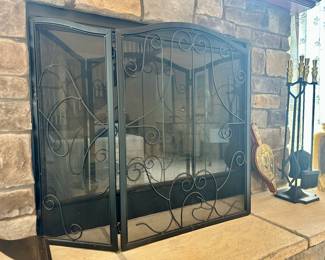 Gorgeous Fireplace Screen in Black Show.