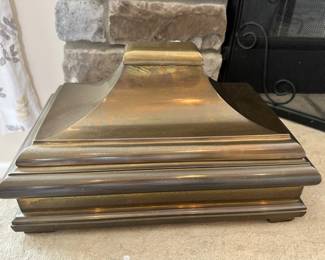 Vintage 1970's Hollywood Regency Brass Pagota Box.