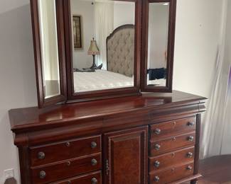 Cherry wood Bedroom dresser with mirror