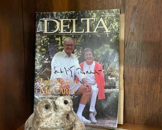 McCarty signed Delta magazine, McCarty frog