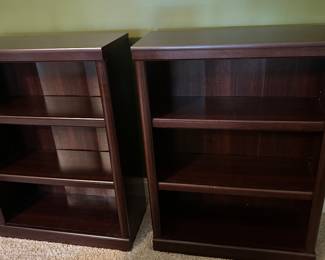 Pair of cherry bookcases