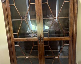 Glass front bookcase-7’ tall by 5 ‘ wide X 19” deep