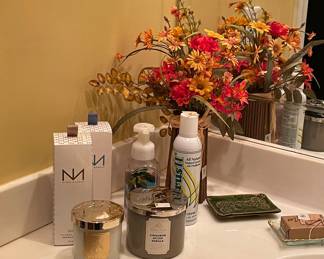 Designer lotions, soaps, and candles