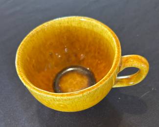 Vintage rare gold tea cup with handle