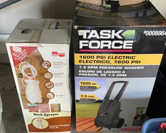 Deck sprayer and high pressure washer
