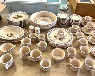 Westward Ho Rodeo Pattern By Wallace China Dinnerware Set, Till Goodan Designs