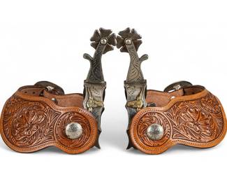Lyttle and Mower Marked Double Mounted Spurs