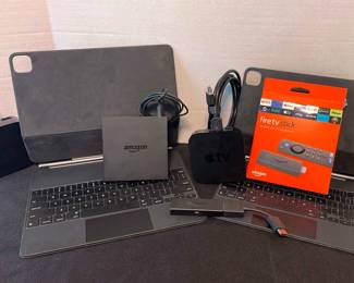 Fire TV Sticks, Media Streamer, Apple TV Streaming Devices, 2 Apple Magic keyboards