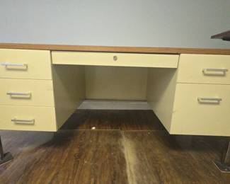 Metal and Wood Desk