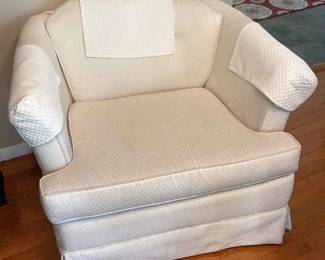 Ivory Arm Chair With Arm Covers