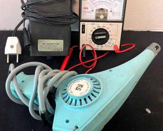 Vintage RS Heat Gun, AC Adaptor, And Ross Voltage Tester