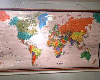Large World Map Print And Various Vintage Maps
