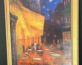 Cafe Terrace By Vincent Van Gogh Golden Framed Art Print And Wall Hanging