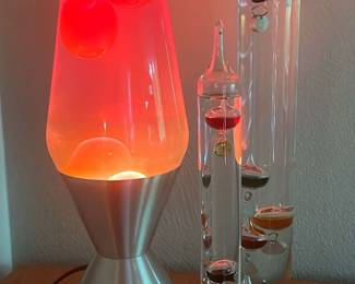 Lava Lamp 2 Clear Glass Galileo Thermometers