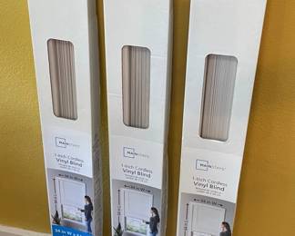Three Unopened Boxes of Vinyl Cordless Blinds