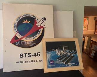 NASA International Space Station Matte Print Atlas STS45 Space Framed Print