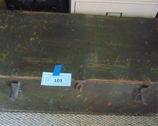 Lot 101 vintage Army Foot locker.