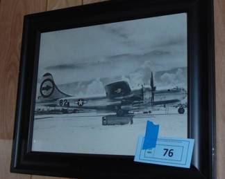Lot 076, WW II aviation print of B-29.