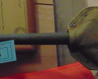 Lot 043 Entrenching tool with case (not shown, entrenching tool without case, sold separately).