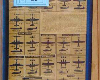 Lot 056, WW II aircraft identification poster.