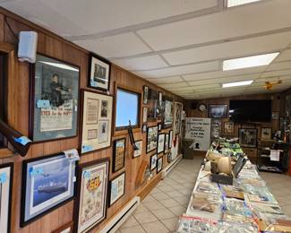 Long shot of one of four rooms of memorabilia.