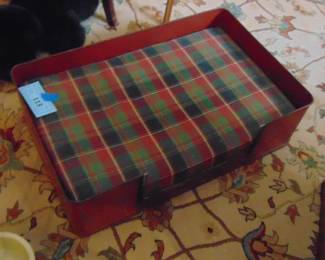 Lot 113 FDR pet dog Fala's dog bed, painted metal, with Provance.