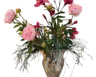 Peonies and Magnolia Faux Flowers