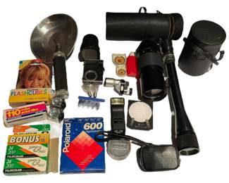 Variety of Vintage Camera Accessories