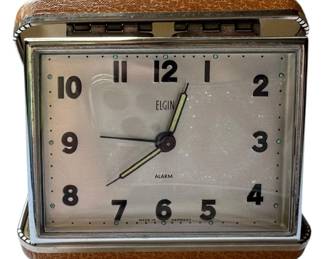 Mid Century Wind Up Travel Alarm Clock