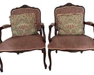 2 Louis XV French Style Arm Chairs