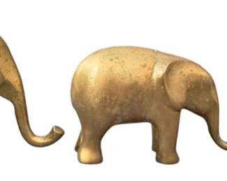 Set of 3 Small Brass Elephants