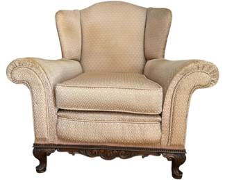Vintage Gold Tone Accent Chair