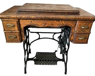 Gorgeous Antique 1900s Sewing Machine Table