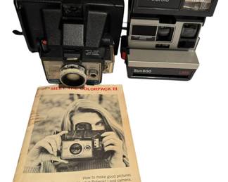 2 Vintage Polaroid Cameras