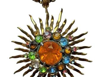 MCM Rhinestone Starburst Necklace