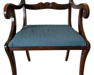 Federal Style Carved Wood Arm Chair