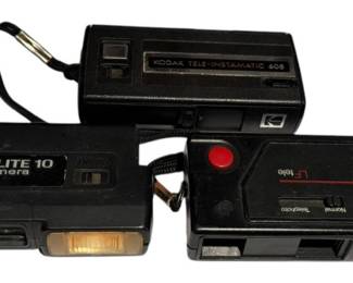 3 1980s Era 110 Cameras