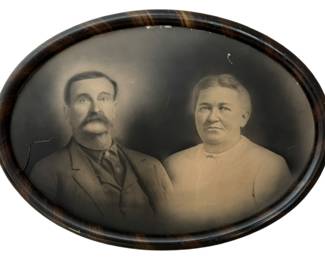 Antique Black and White Framed Photo
