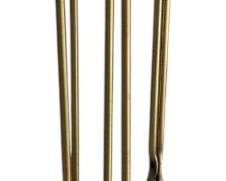 5Piece Antique Brass Fireplace Tool Set