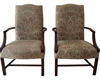 Pair of Upholstered Fireside Chairs