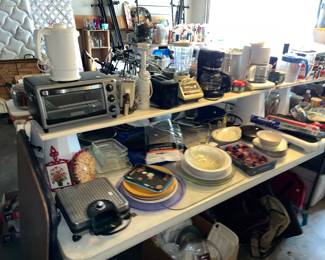 MORE KITCHENWARE IN THE GARAGE