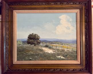 ONE OF TWO PAINTINGS BY TEXAS ARTIST JIM DOOLEY. THEY ARE IN MATCHING FRAMES!