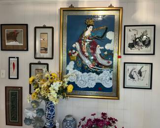 WALL FULL OF CHINESE ARTWORK!